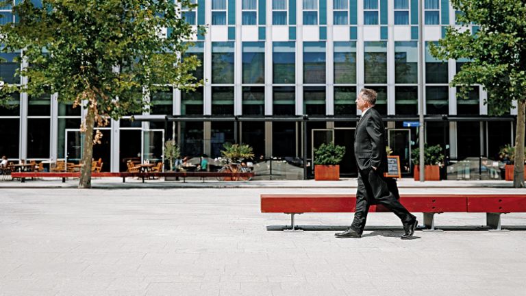 International debt collection: Debt collection expert Raymond Pappot walks through Almere in the Netherlands.