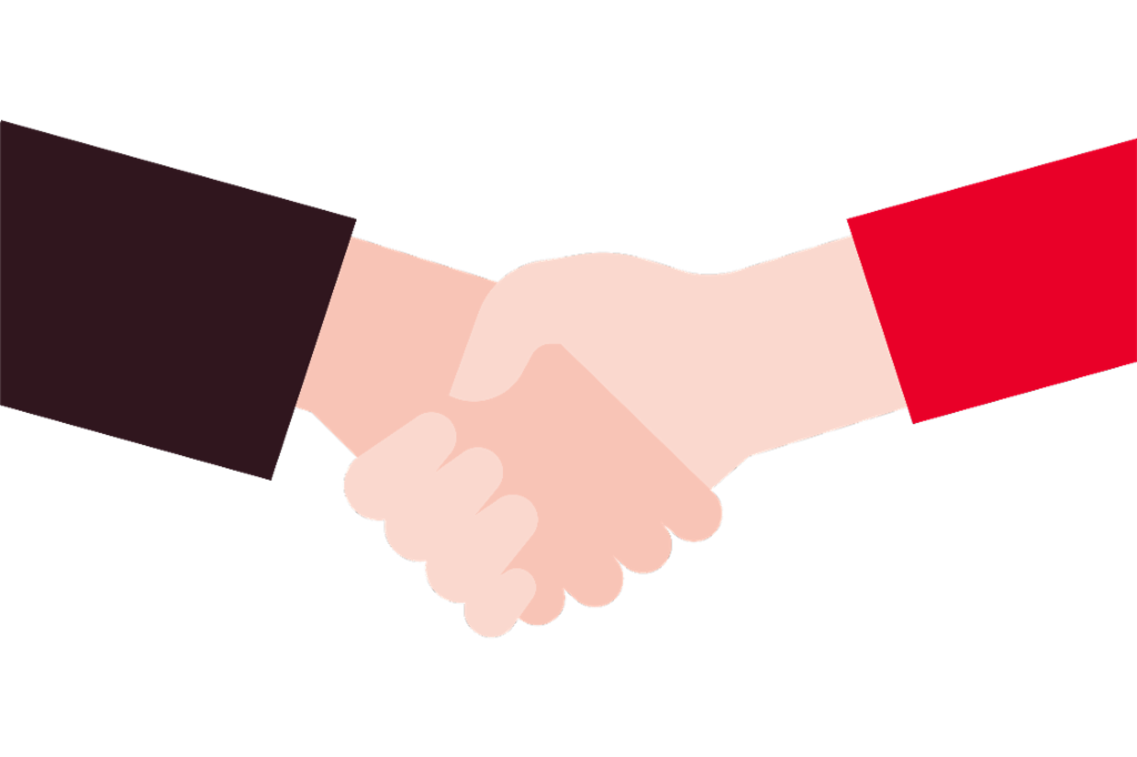 Illustration of a handshake