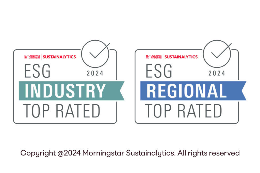 ESG-certifikater Copyright @2024 Morningstar Sustainalytics. Alle rettigheder forbeholdes 